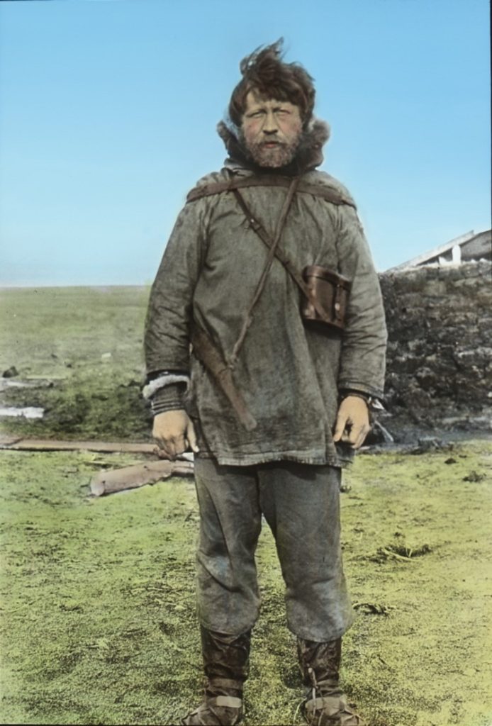 Arctic explore Vilhjalmur Stefansson dressed in a parka.